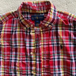 Ralph Lauren Boy's Button Down Long Sleeve shirt Sz 7. Smoke free home.